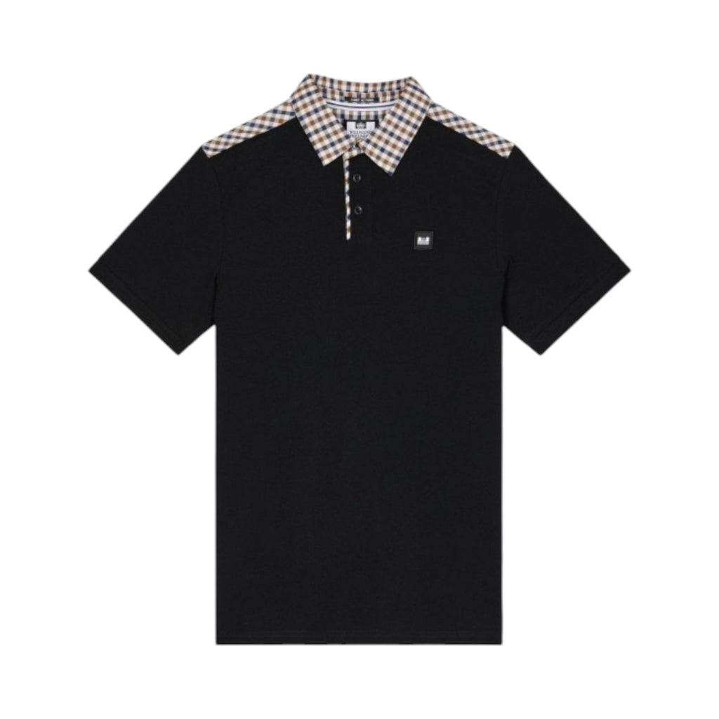 Weekend Offender Mid Check Collar Polo Black