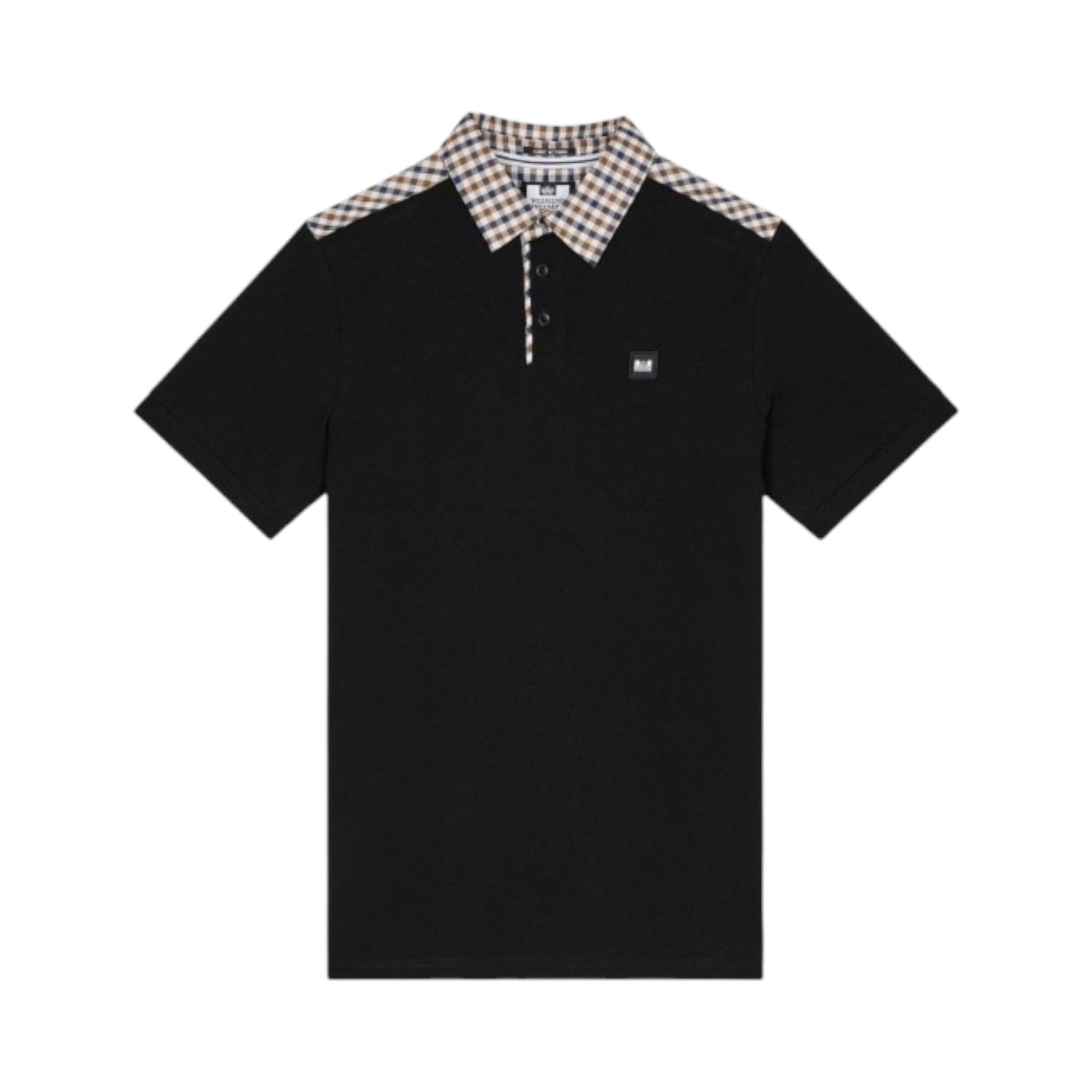 Weekend Offender Mid Check Collar Polo Black