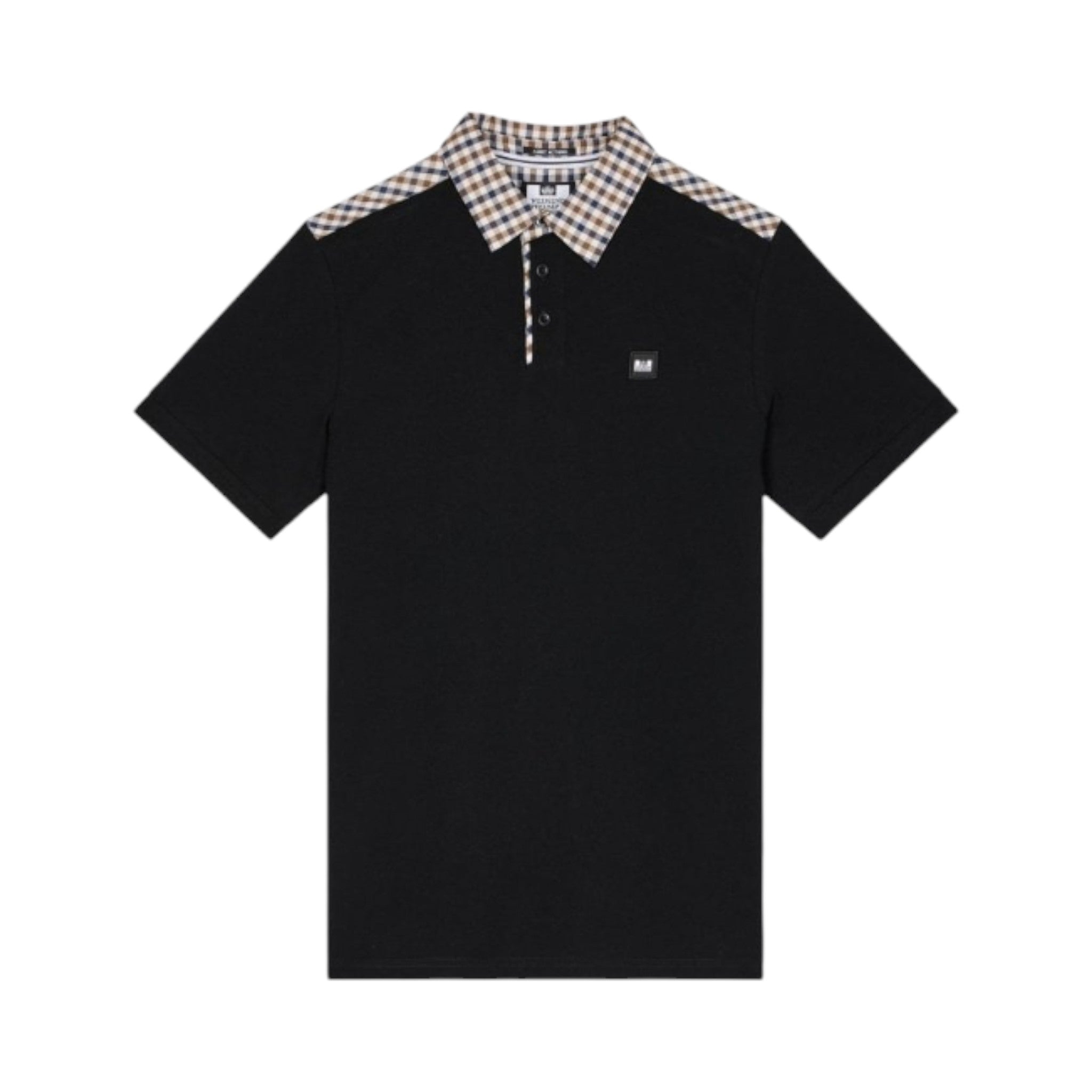 Weekend Offender Mid Check Collar Polo Black