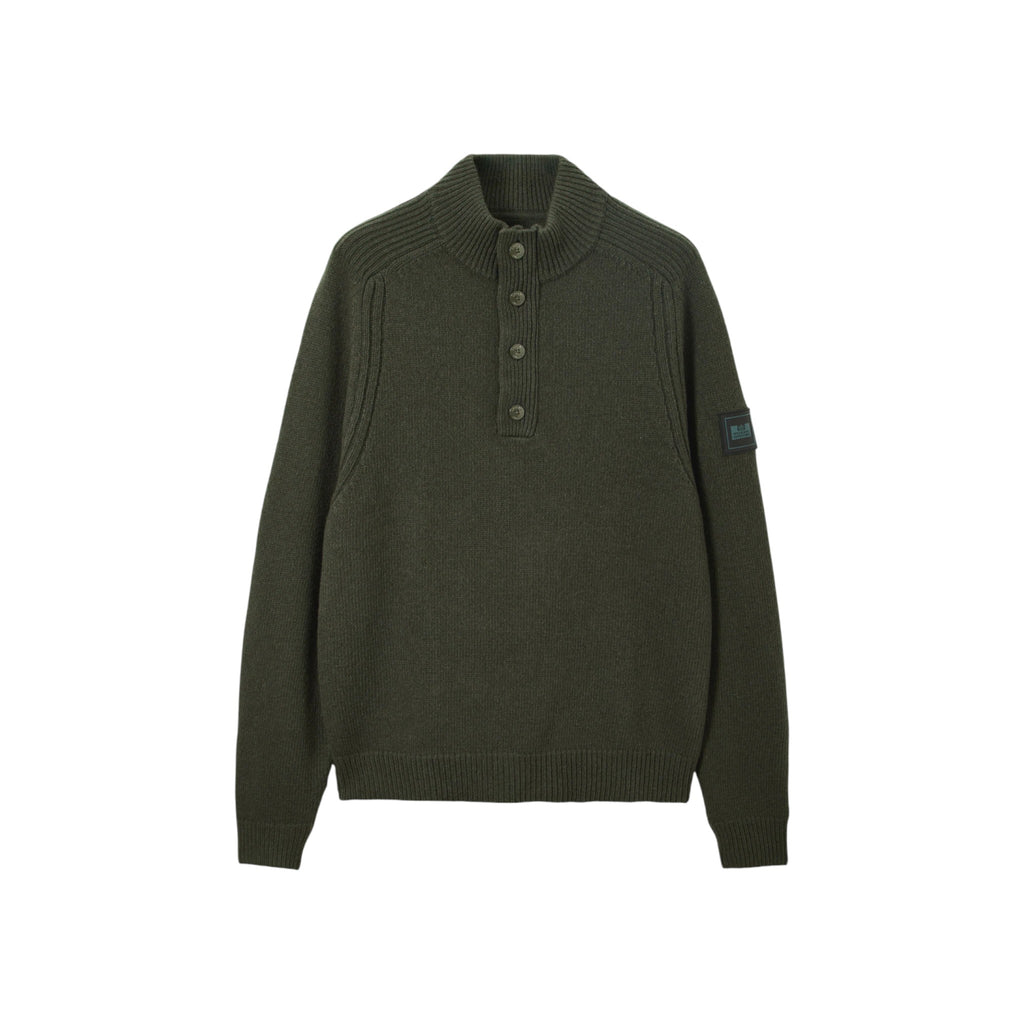 Weekend Offender Castillos Wool Jumper Black Forest Green