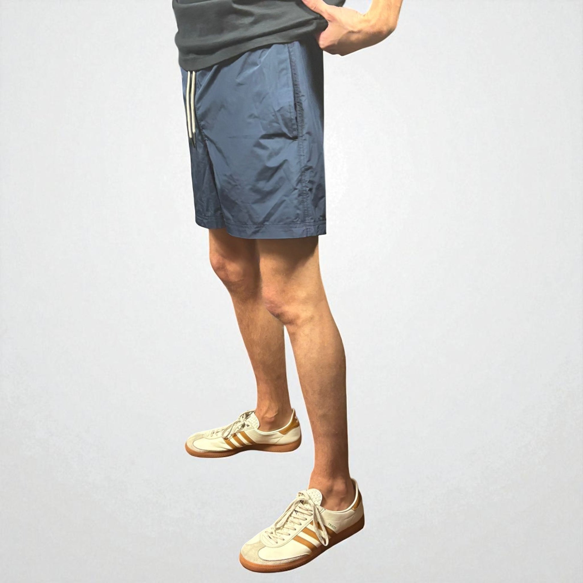 BNWT Aquascutum Navy Blue Check Back Pocket Swim Shorts