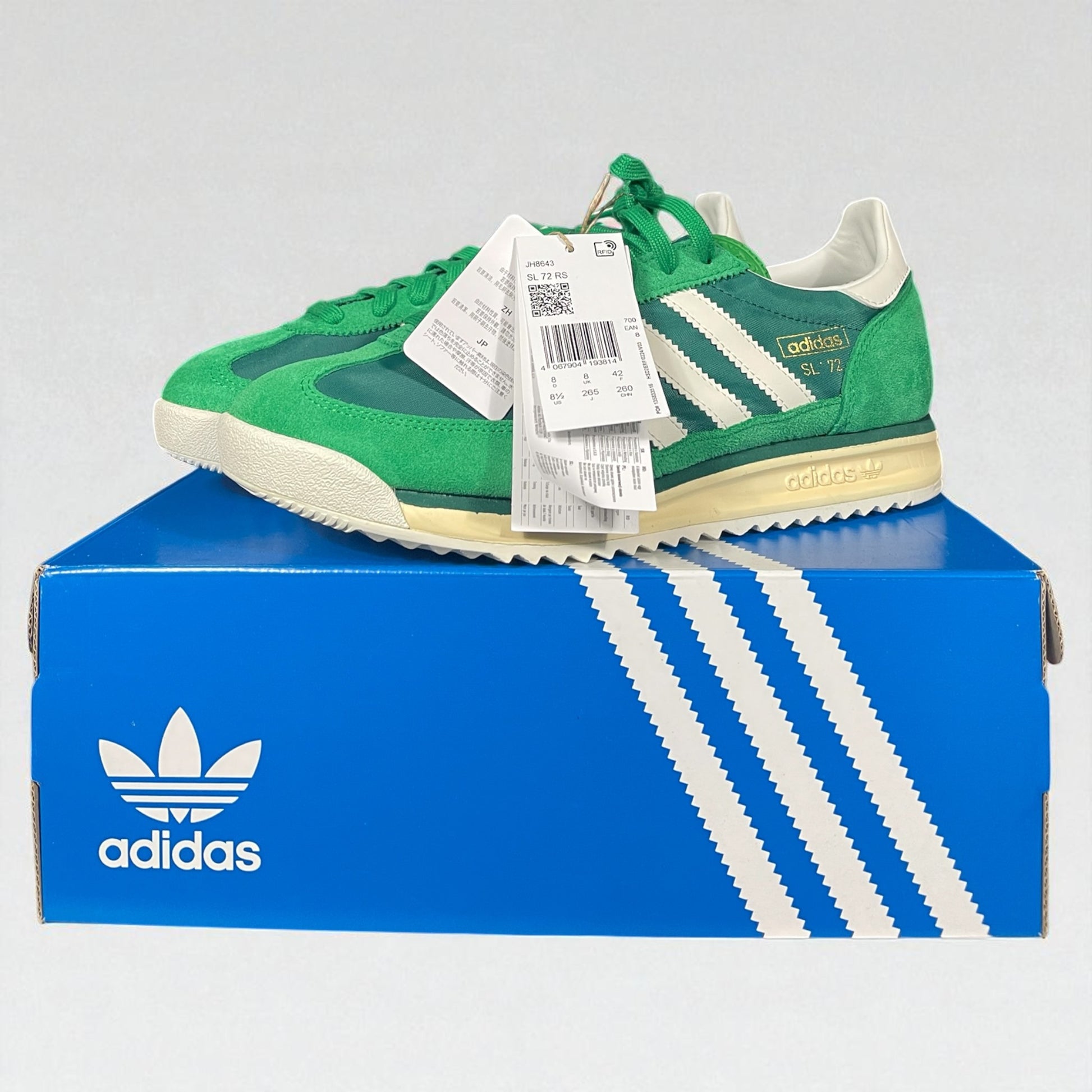 BNWT Adidas SL72 Green/White Mens UK 8