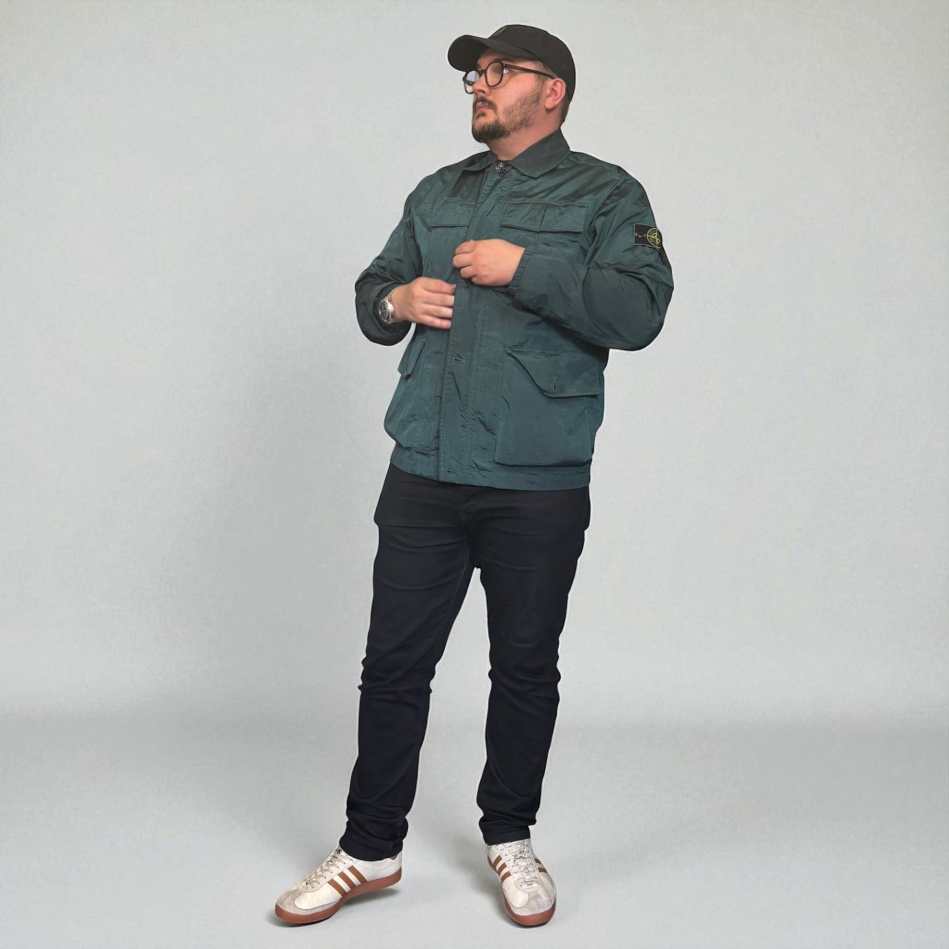 Stone Island Green Nylon Overshirt