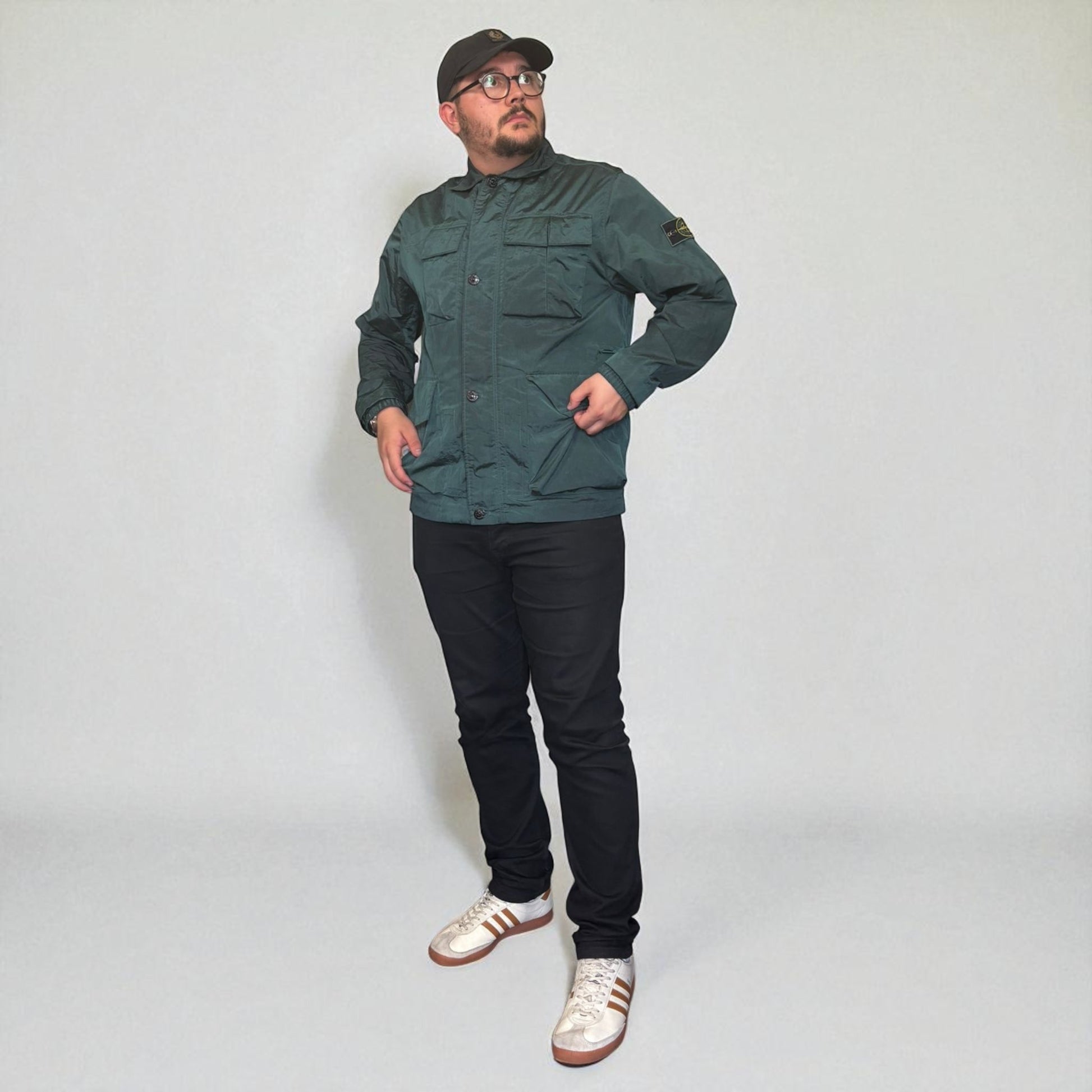 Stone Island Green Nylon Overshirt