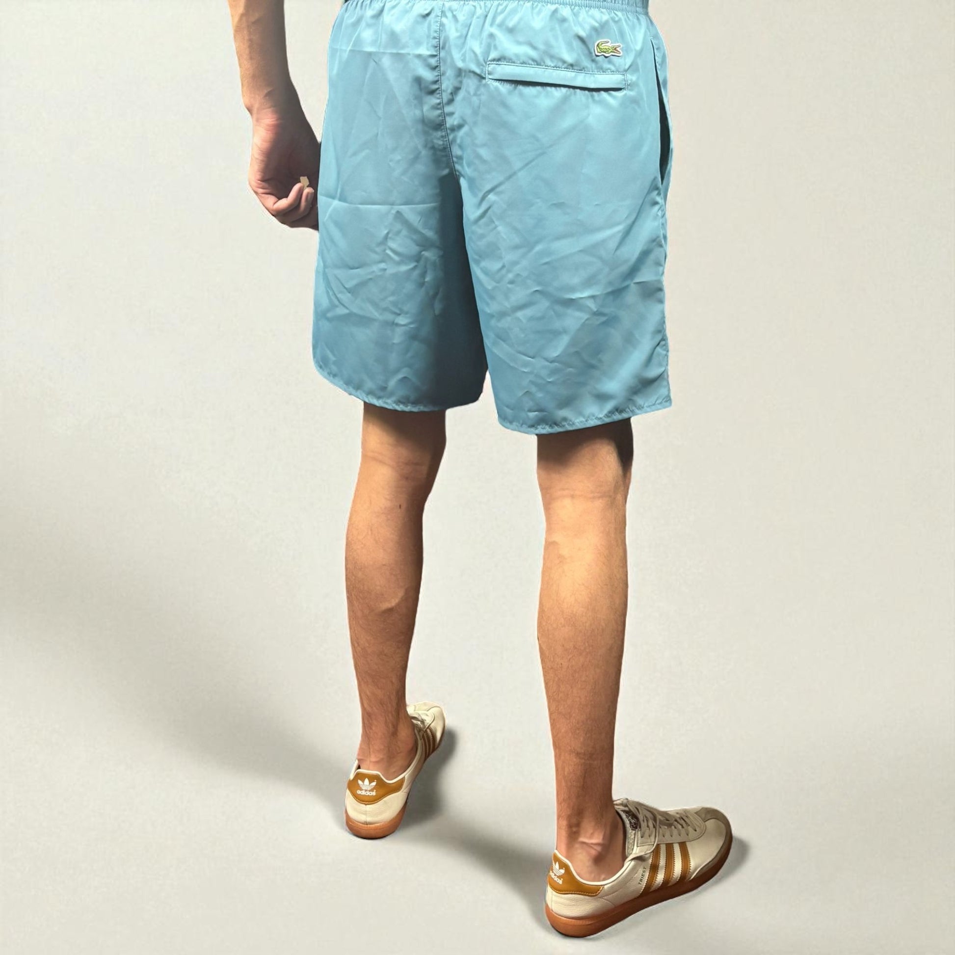 BNWT Lacoste Blue Large Spellout Swimshorts