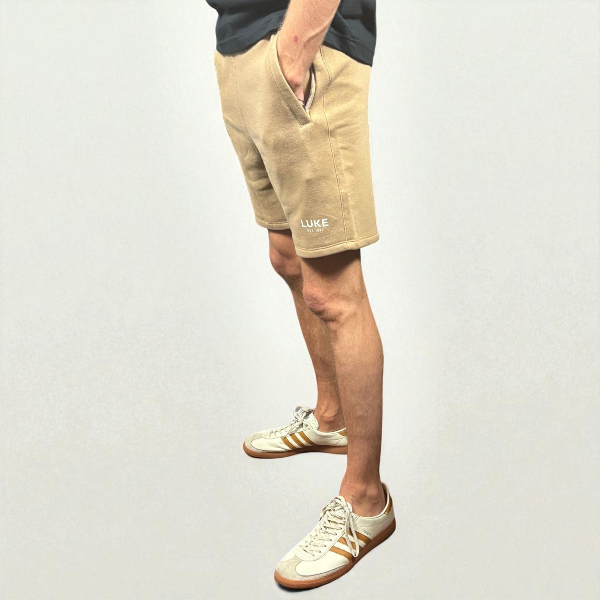 BNWT Luke 1977 Staggering Beige Sweatshorts