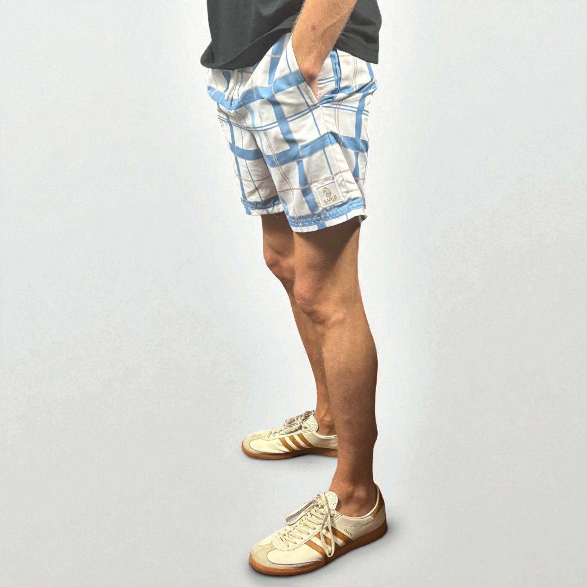BNWT Luke 1977 Chester Check Swim Shorts