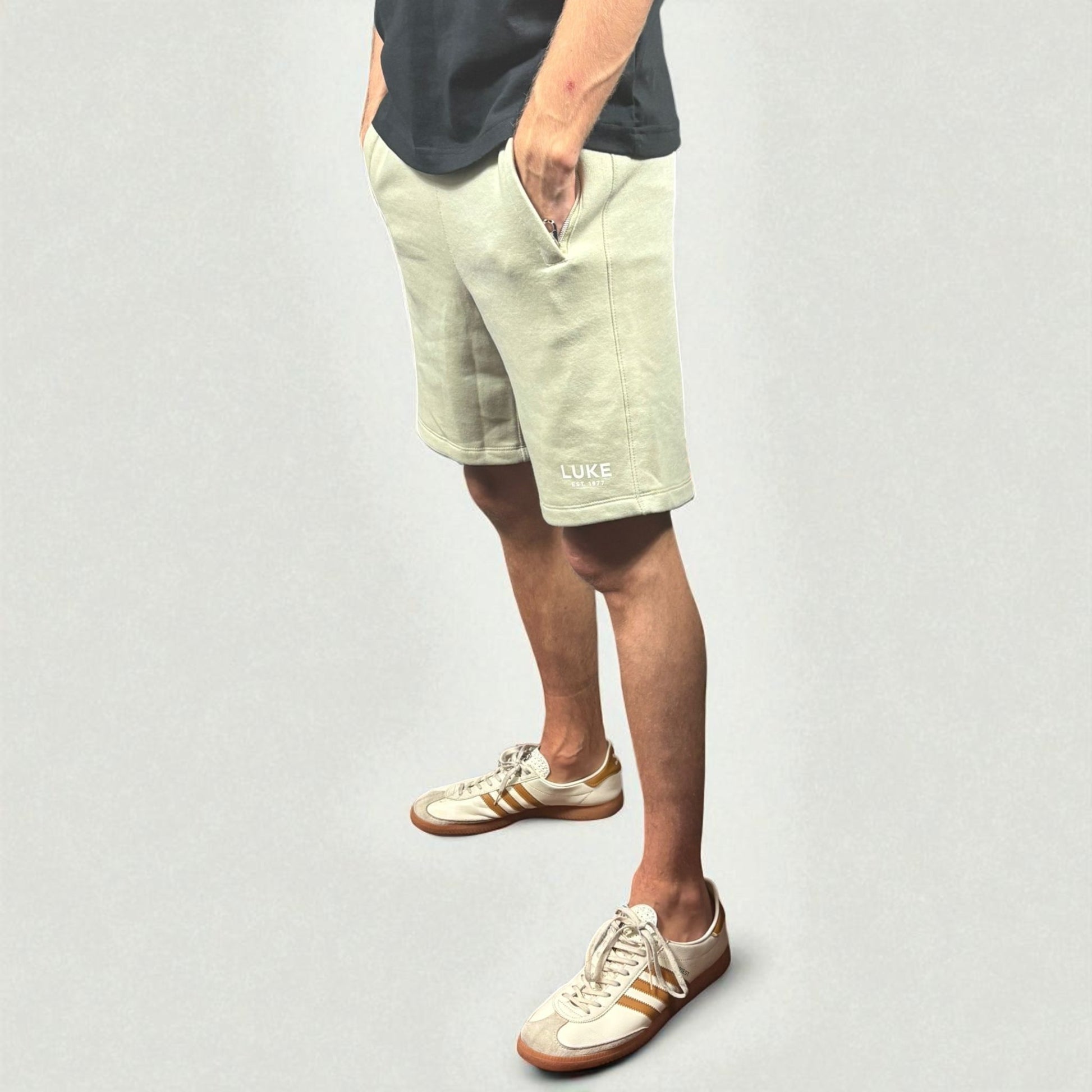 BNWT Luke 1977 Staggering Pale Green Cotton Sweatshort