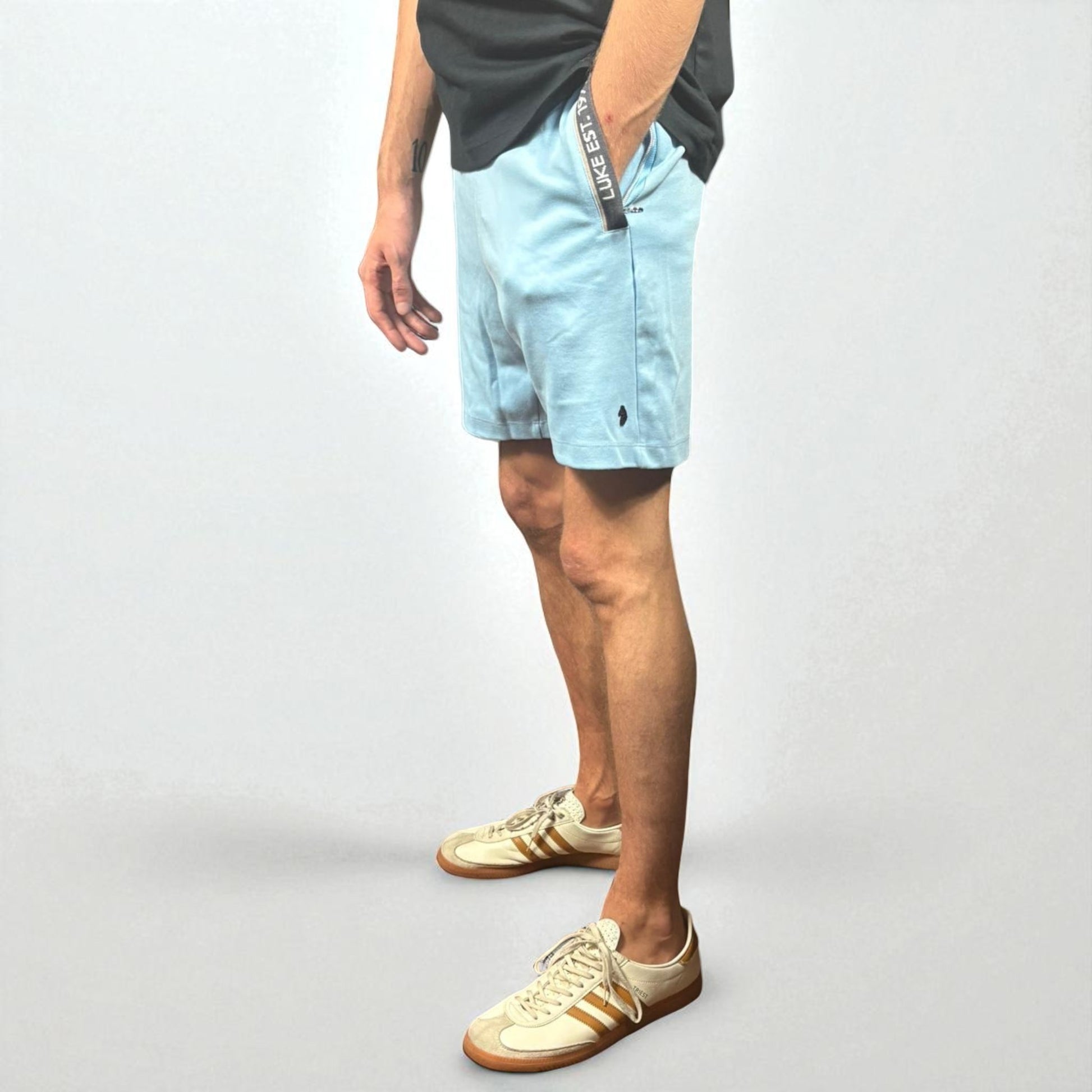 BNWT Luke 1977 Reid Baby Blue Cotton Shorts