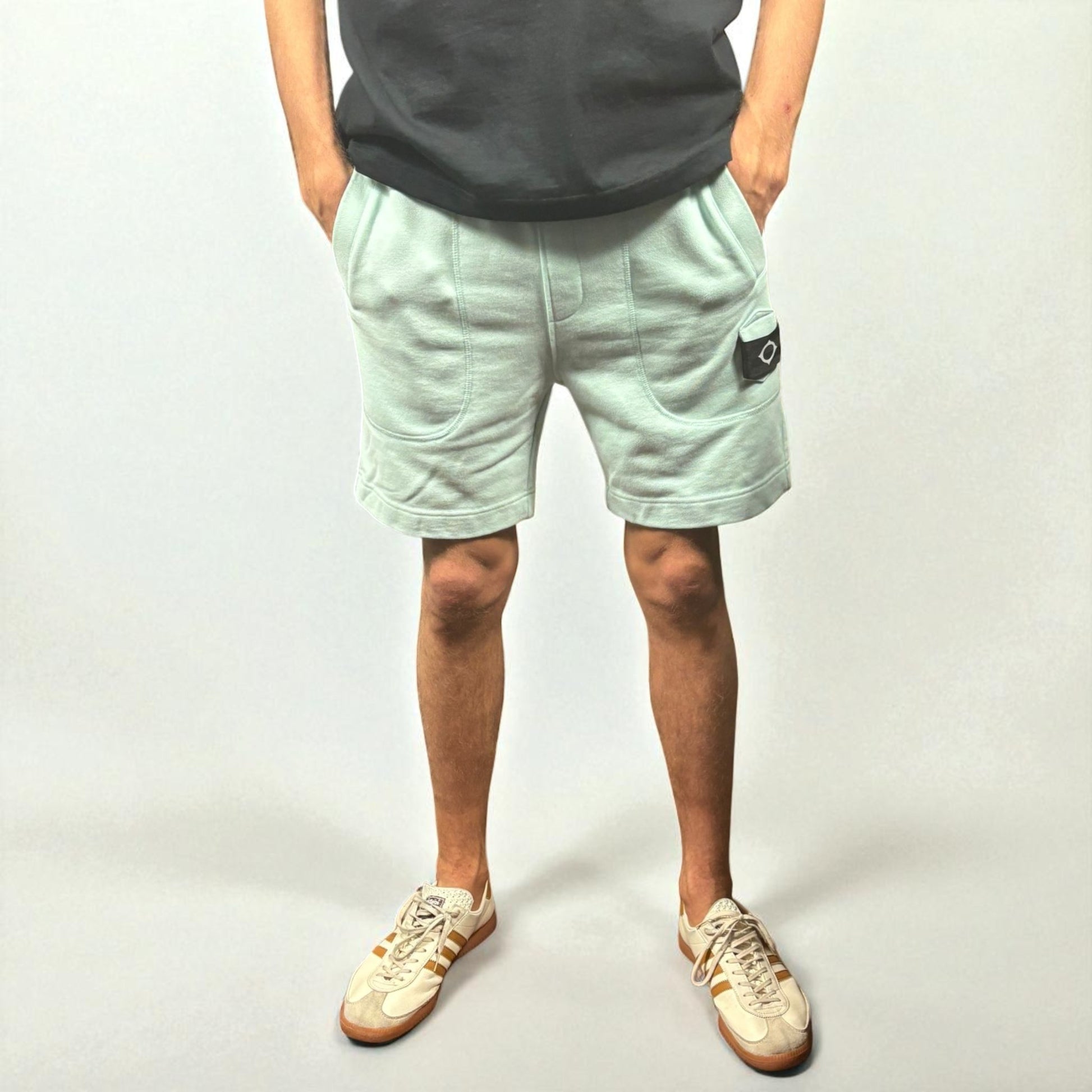 BNWT Ma.Strum Edge Badge Mint Sweatshorts