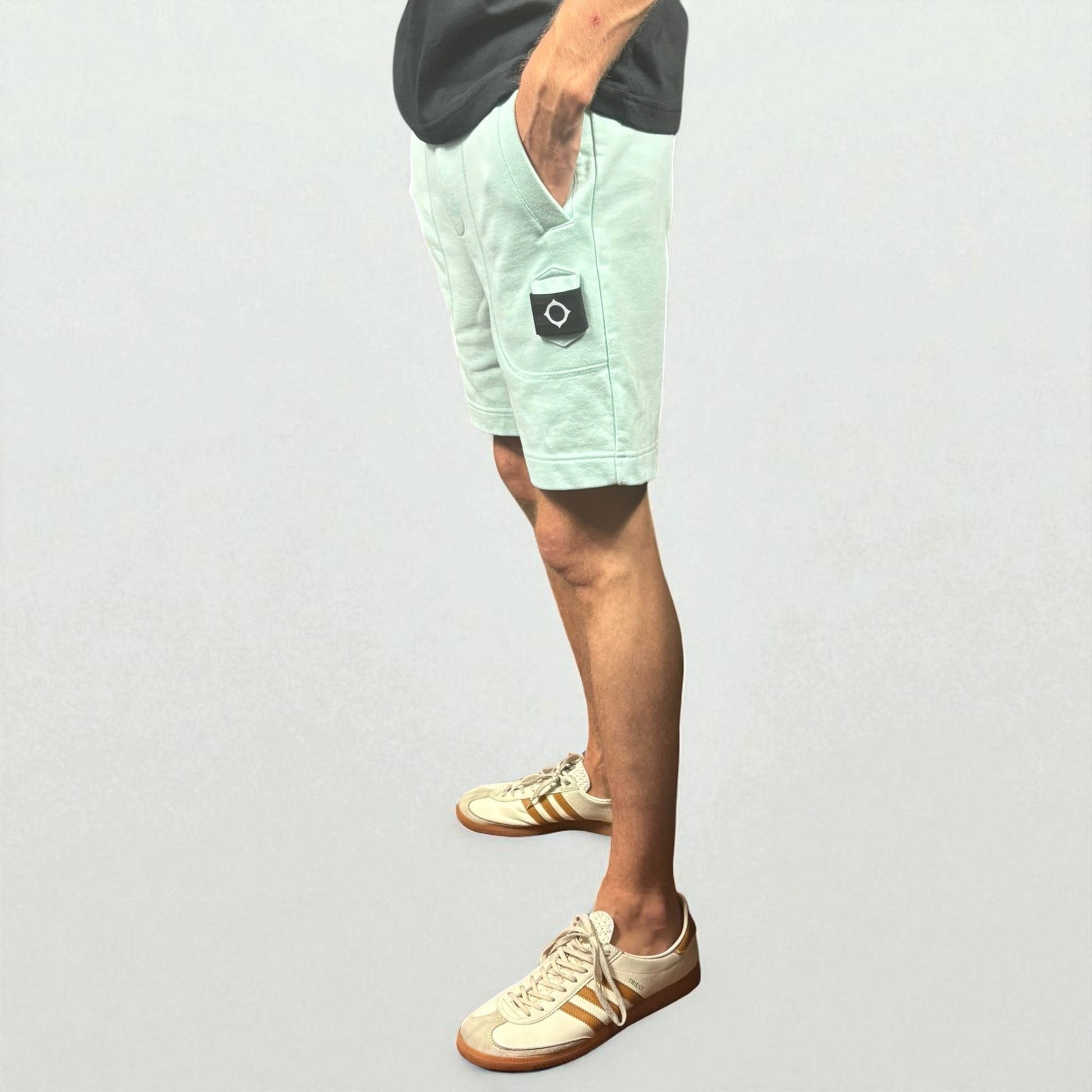 BNWT Ma.Strum Edge Badge Mint Sweatshorts