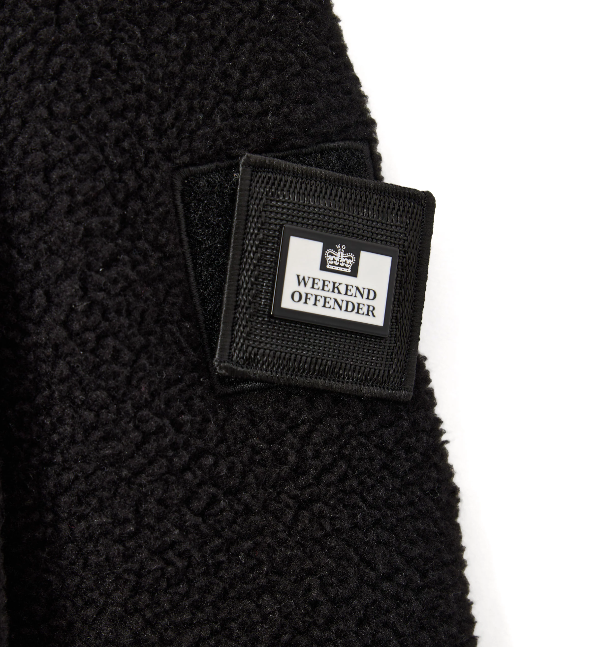 Weekend Offender Stanier Sherpa Fleece Sweatshirt Black