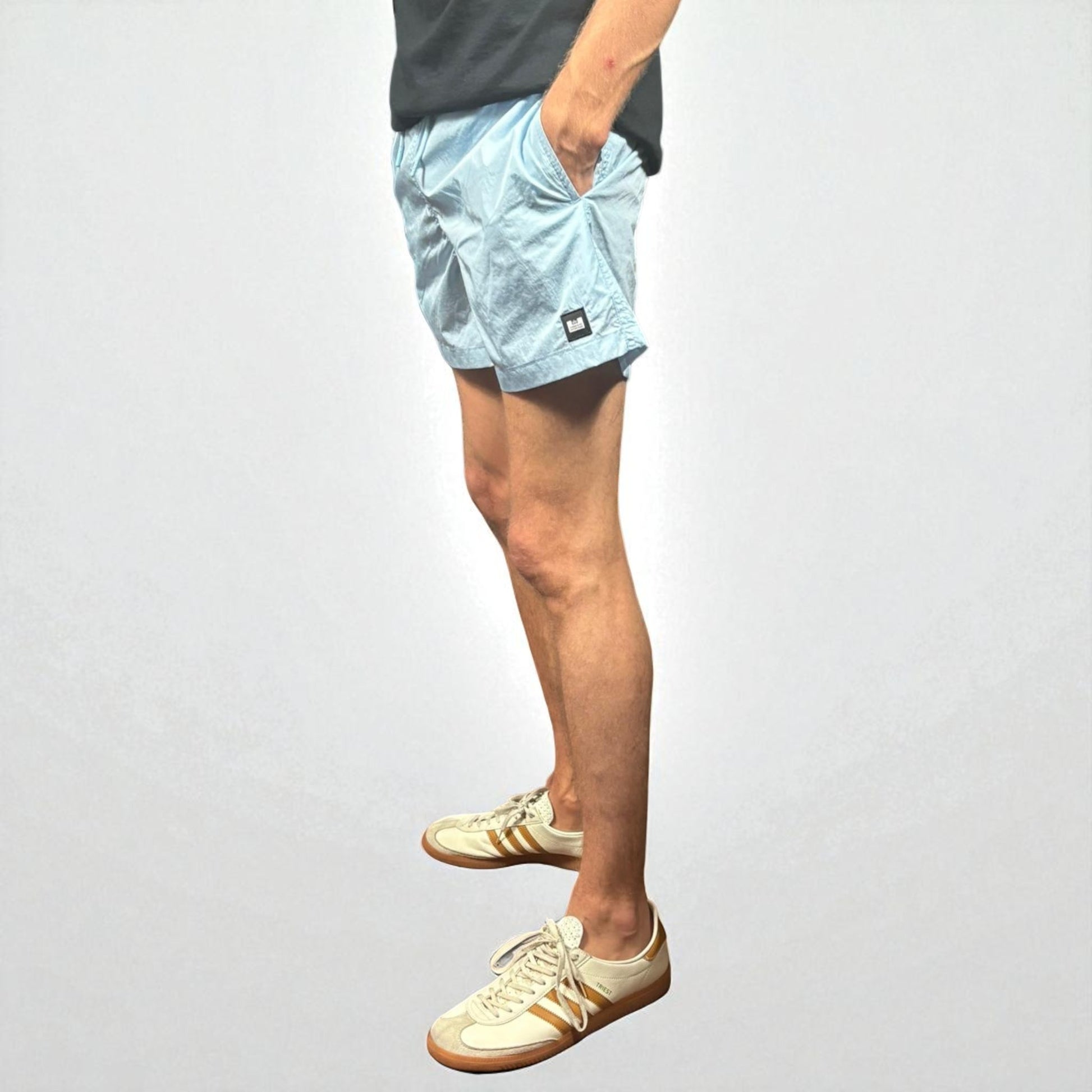 BNWT Weekend Offender Blue Stacks Swimshorts