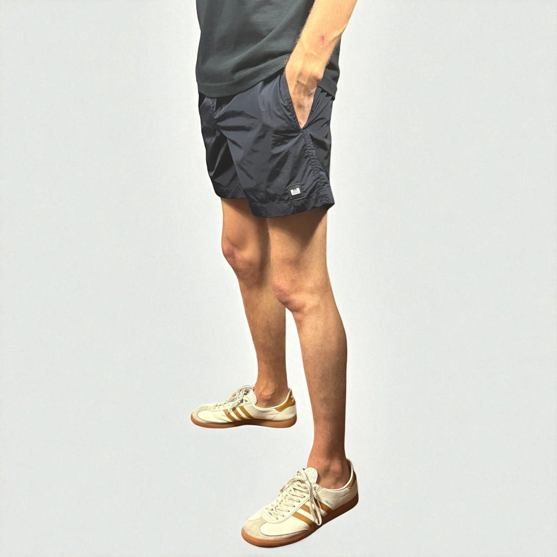 BNWT Weekend Offender Navy Blue Stacks Swimshorts