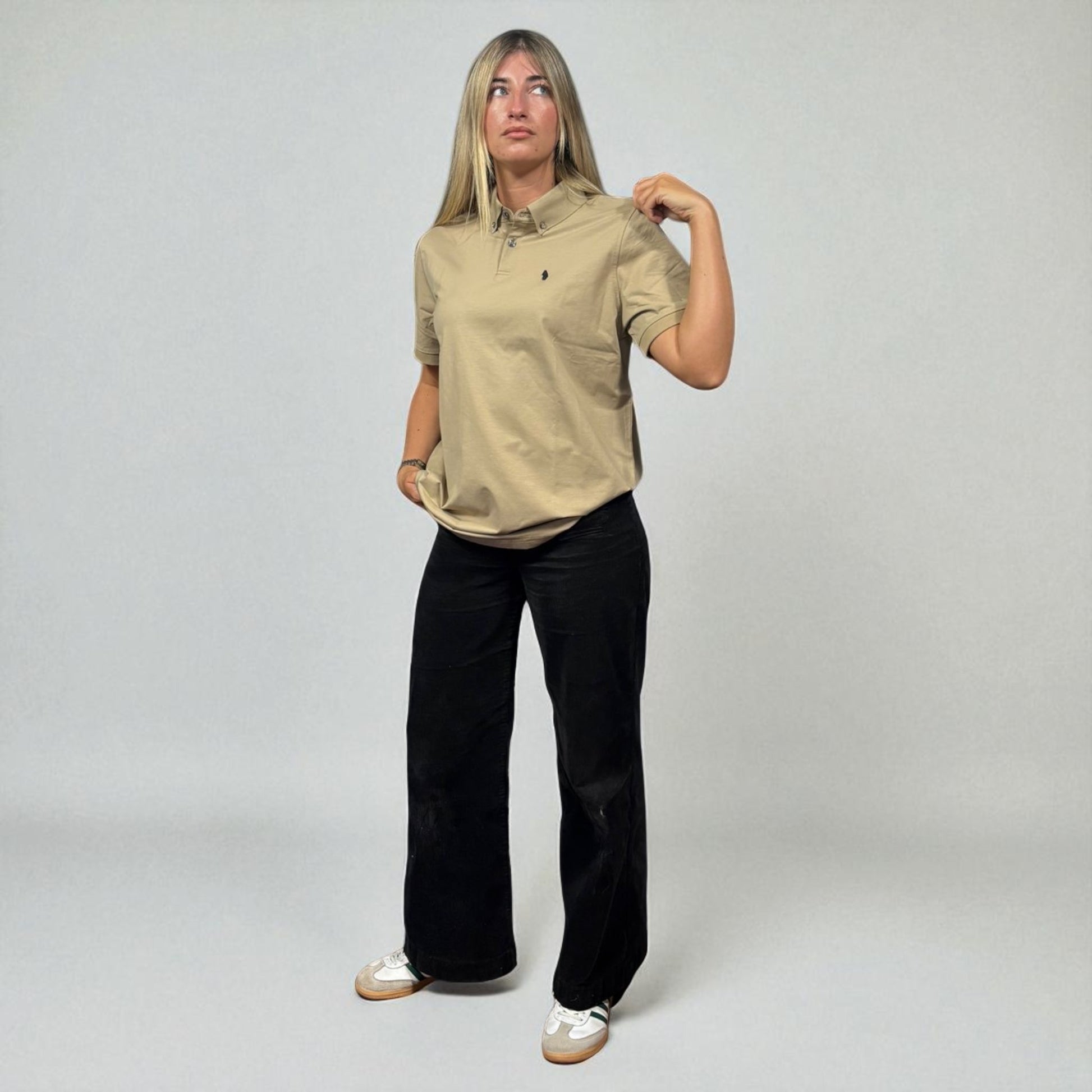 BNWT Luke 1977 Beige Short Sleeve Polo
