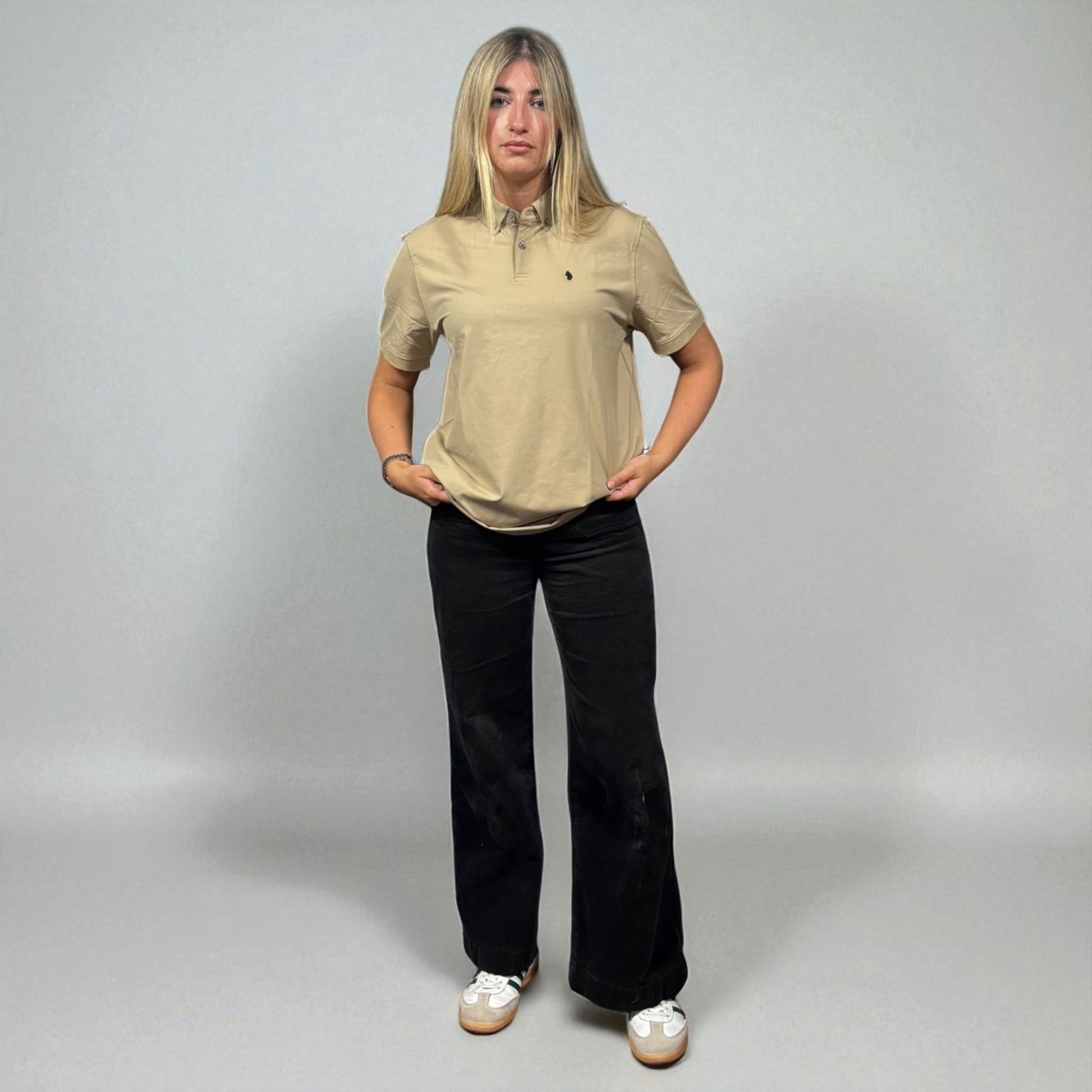 BNWT Luke 1977 Beige Short Sleeve Polo
