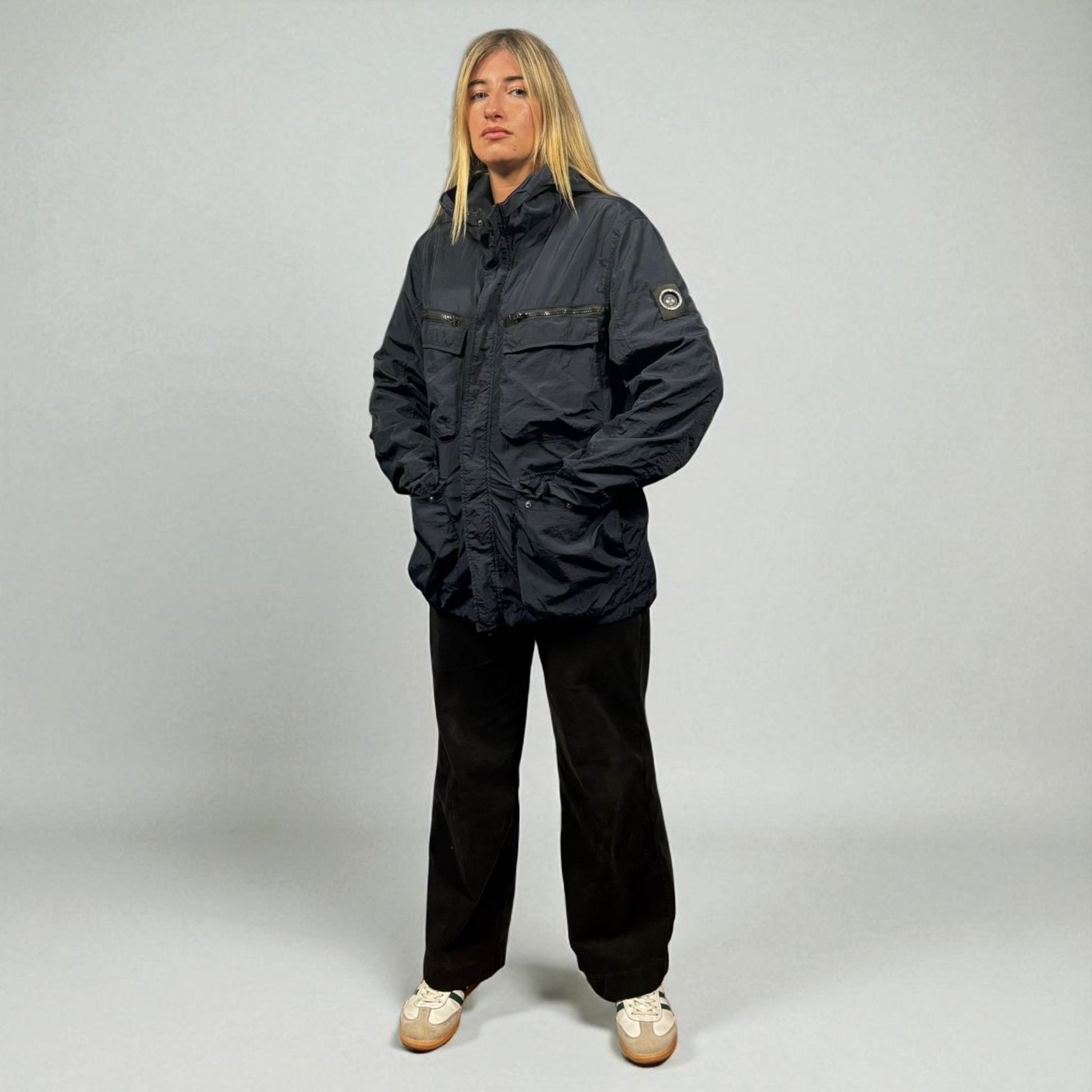 Marshall Artist Navy Blue Nylon Field Jacket