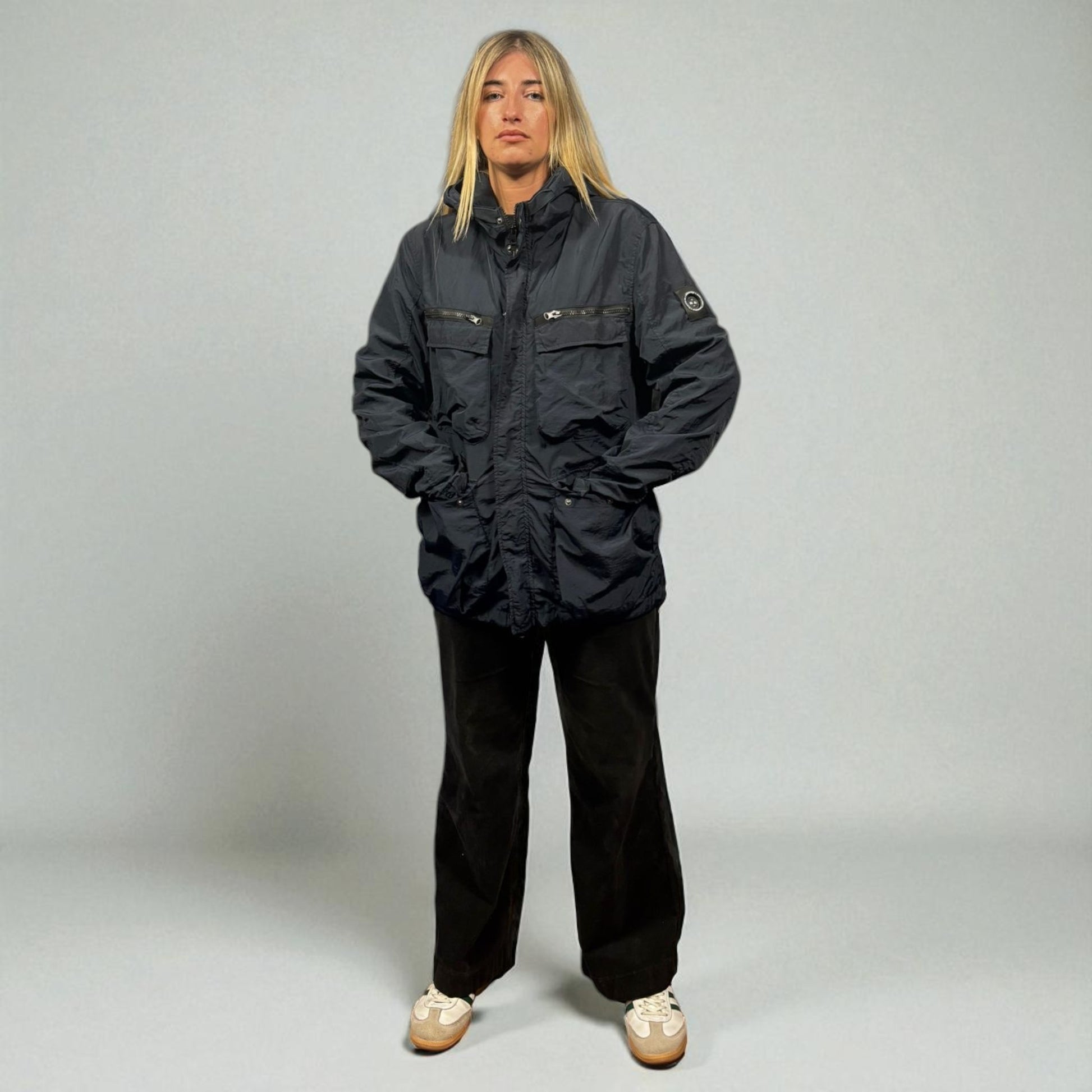 Marshall Artist Navy Blue Nylon Field Jacket