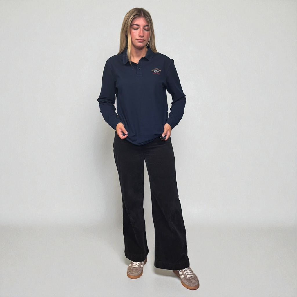 Paul & Shark Navy Long Sleeve Polo Shirt