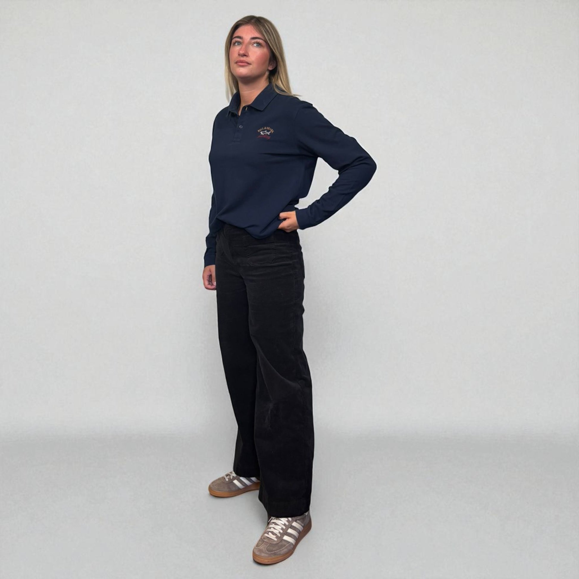 Paul & Shark Navy Long Sleeve Polo Shirt