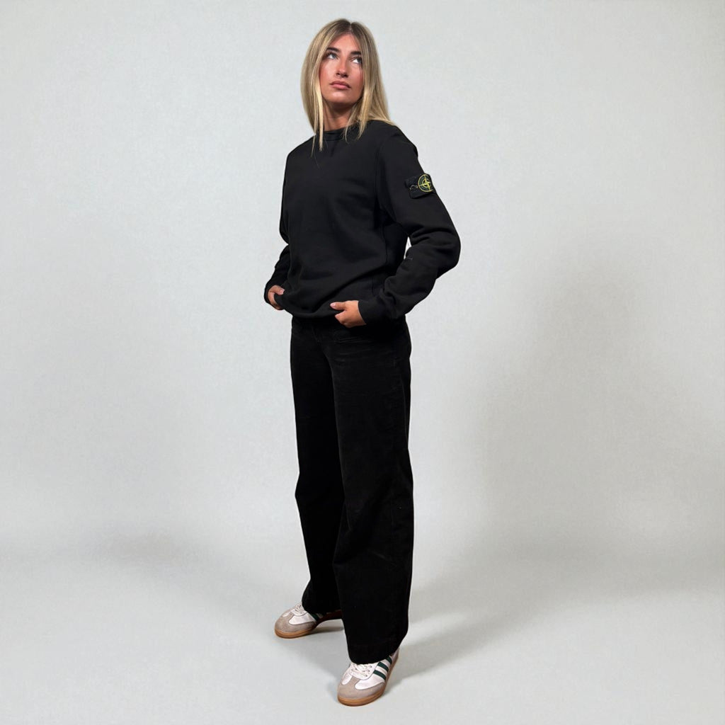 Stone Island Black Crew Neck Sweatshirt